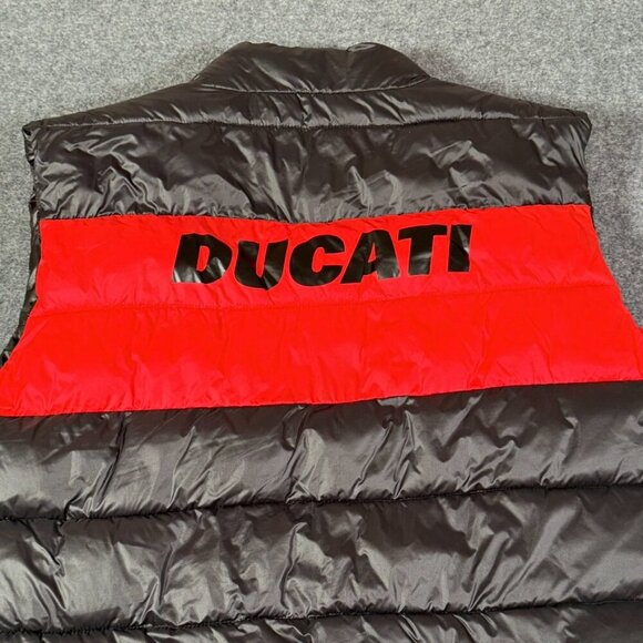 Ducati Mens Black Red Puffer Vest Motorcycle Packable Sz US XL Comfy Casual Lux‎ - Picture 5 of 11